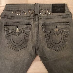 True Religion Embellished Distressed Denim Jeans